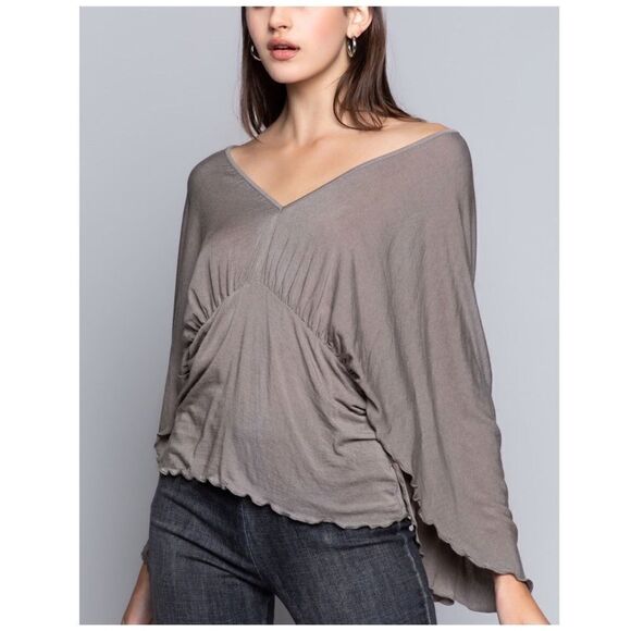 𝅺KNIT Top Fitted Waist With Dolman  Bell Sleeves - Picture 11 of 16